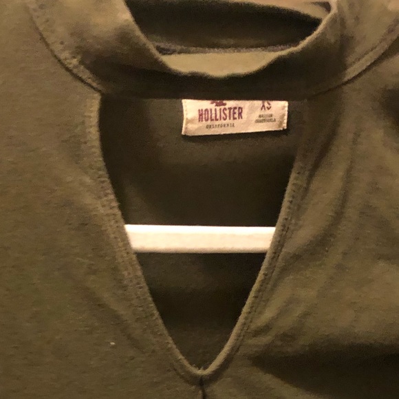 Long Sleeve Army Green Hollister Dress - Picture 7 of 7